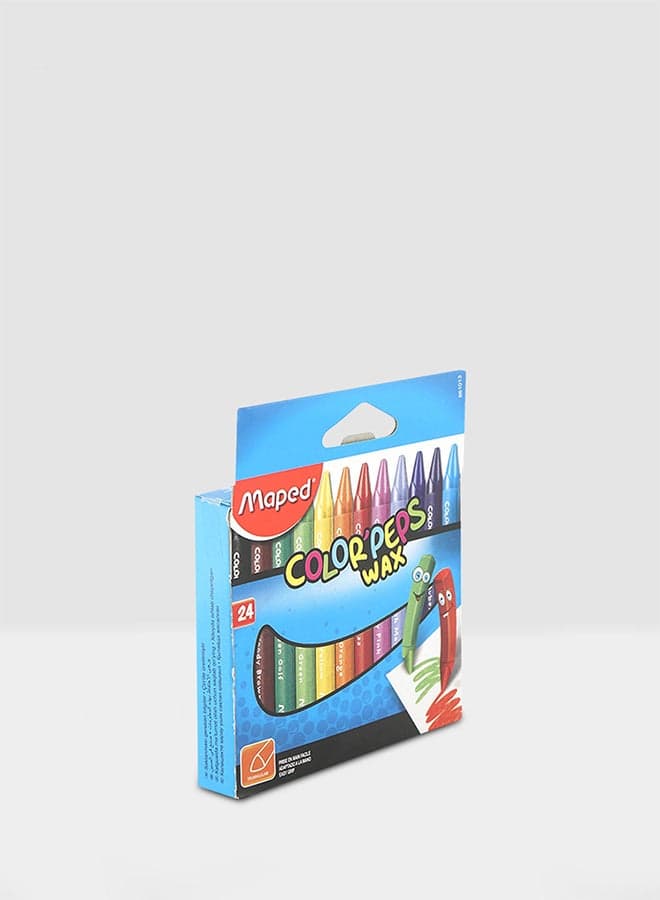 24-Piece Color Peps Wax Crayon Set Red/Blue/Green