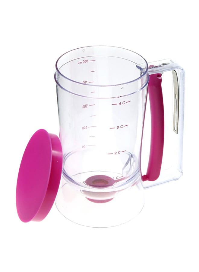 Batter Dispenser Cupcake Measuring Cup Clear/Pink 900ml