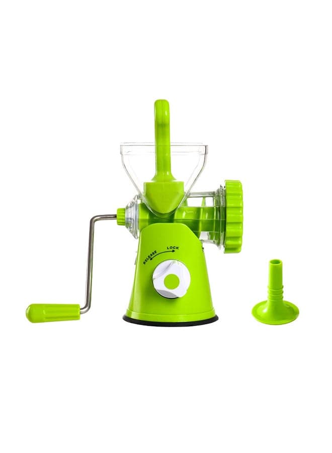 B266 Household Stainless Steel Manual Meat Grinder Green 115 x 265mm