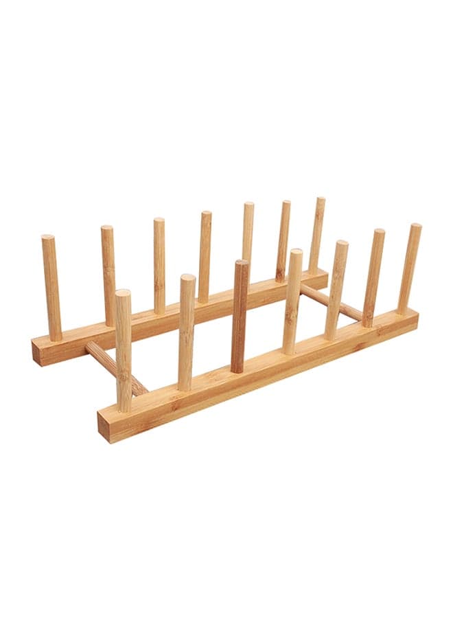 Multi-Purpose Solid Wood Dish Drip Rack Brown 25.5 x 12 x 10cm