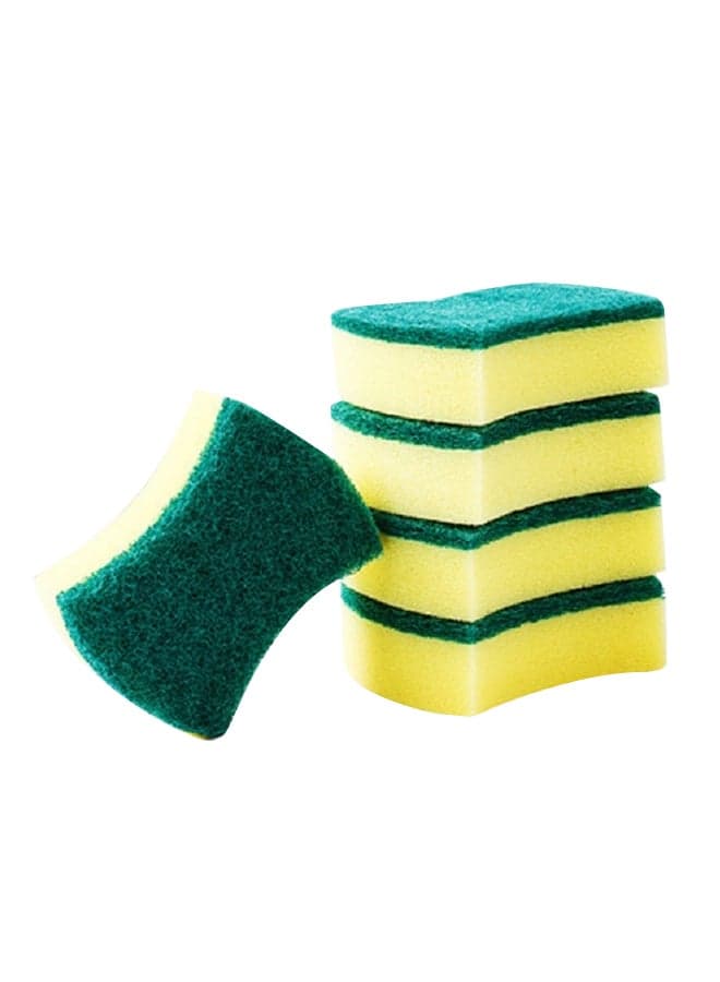 10-Piece Kitchen Cleaning Magic Sponge Eraser Green/Yellow 21 x 17 x 16cm