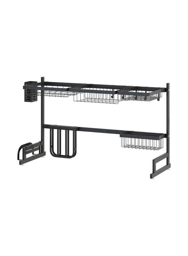 Stainless Steel Dish Drainer Rack Black 65x32x52cm