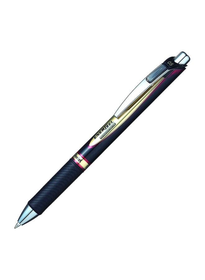 12-Piece Energel Permanent Ink Pen Blue/Silver
