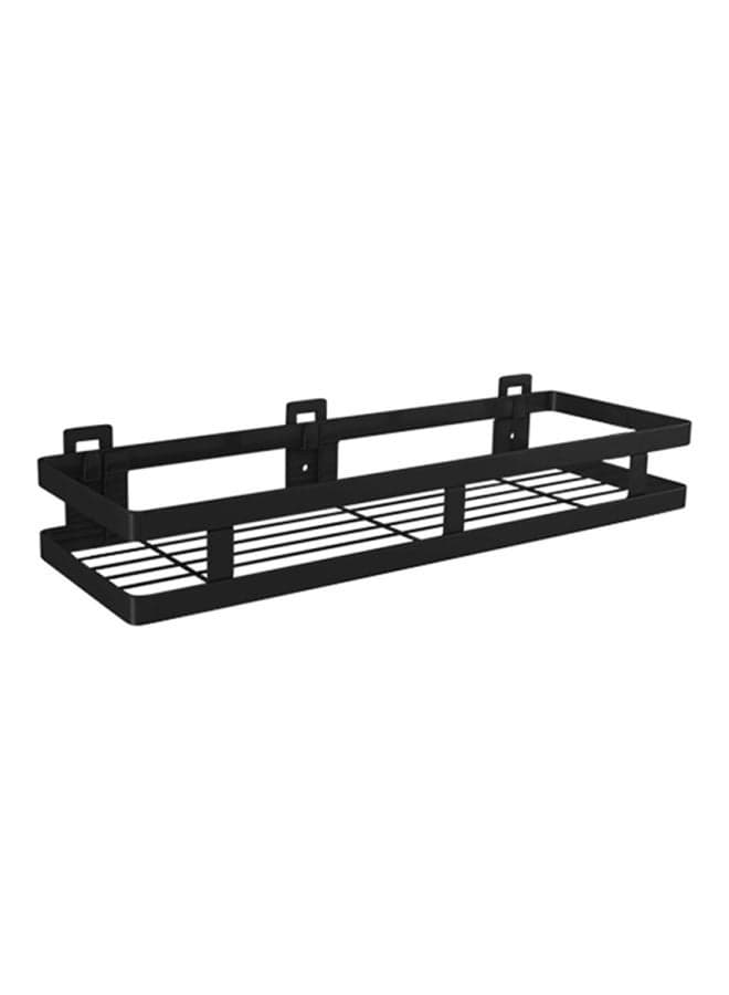 Stainless Steel Wall Storage Shelf Rack Black 40x5.8x12centimeter