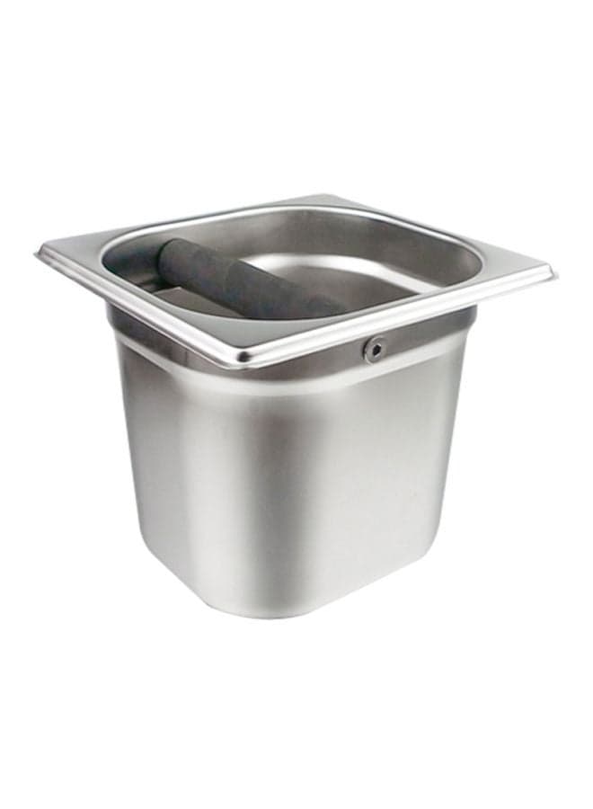 Stainless Steel Coffee Knock Box Container Silver 20.0x20.0x17.0mm