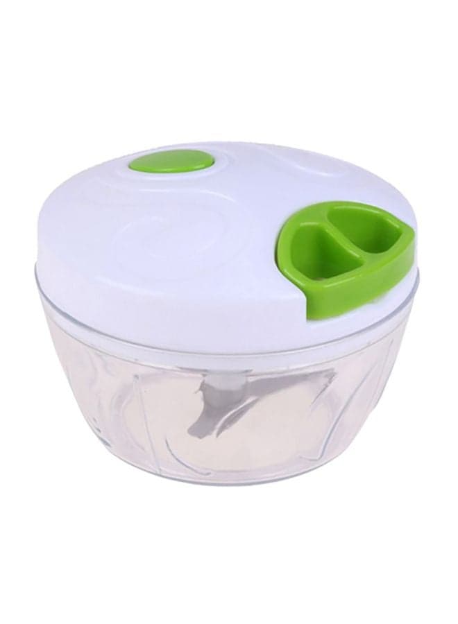 Manual Food Chopper Clear/White/Silver 9x12.5x8.5cm