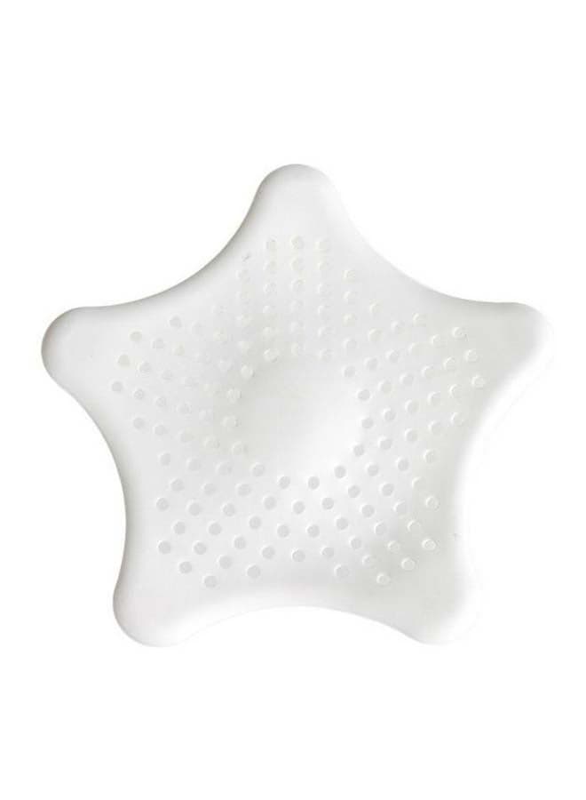 Star Shaped Kitchen Water Sink Drainage Stopper White 16 x 16cm