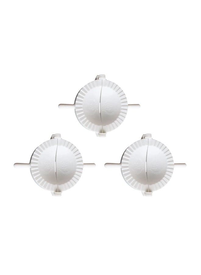 3-Piece Dumplings Mould Set White 99grams