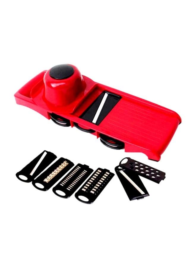 Stainless Steel Blade Vegetable Cutter And Peeler Set Red/Black 32x10x5.5cm