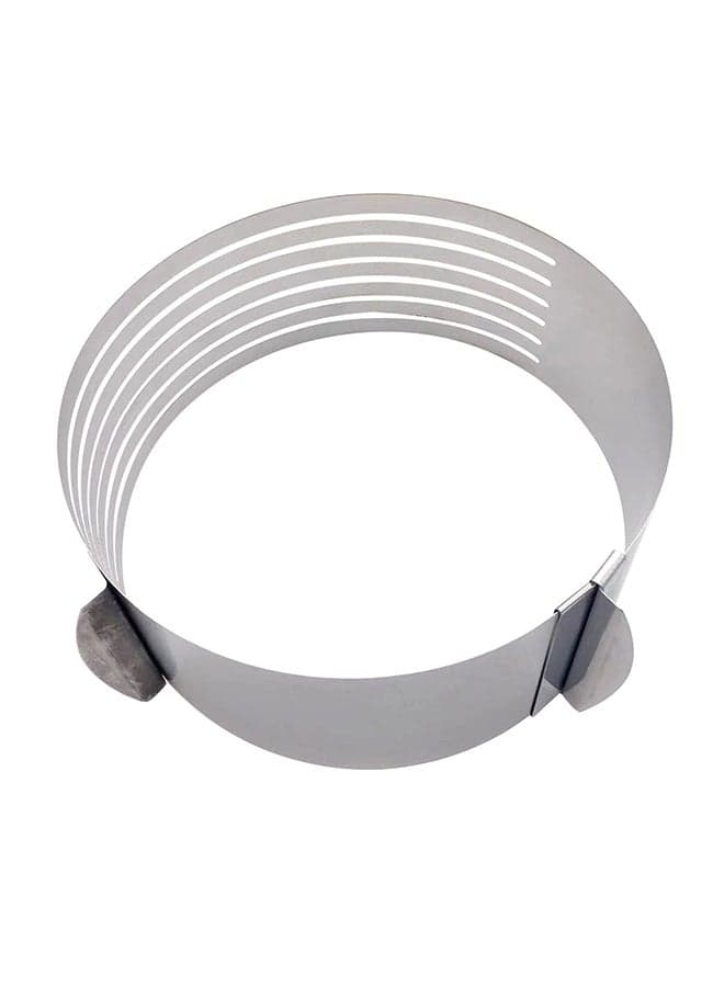 Adjustable Stainless Steel Cake Cutter Slicer Silver 6 x 8inch