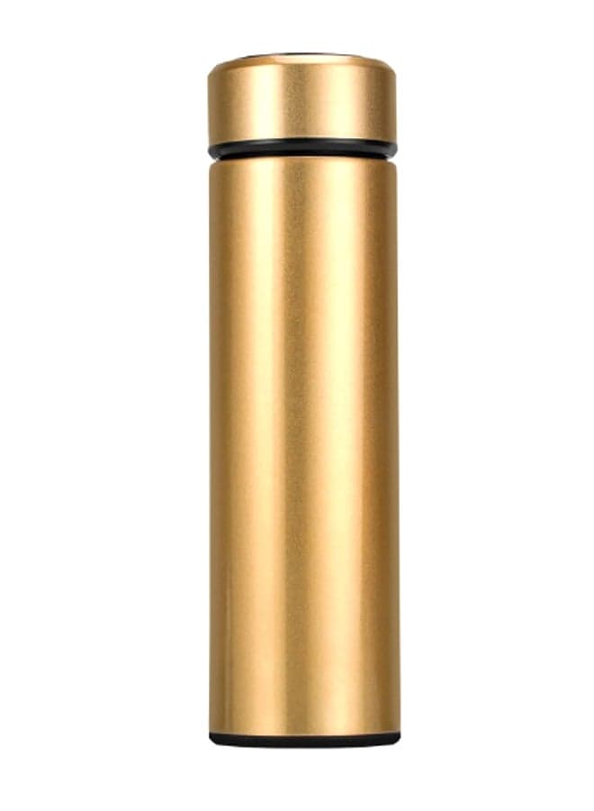 LED Temperature Display Water Bottle Gold/Black