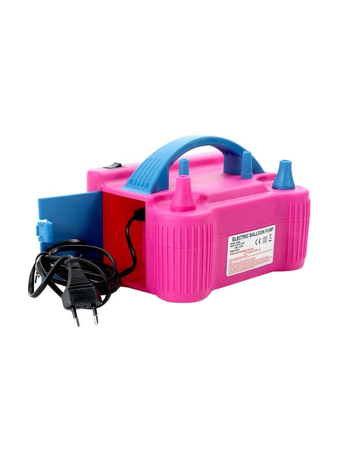 600W Electric High Power Two Nozzle Air Blower Pink/Blue 20.5cm