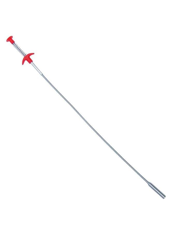 Flexible Grabber Claw Pick Up Drain Cleaning Reacher Tool Silver 35.4inch