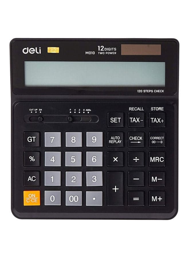 Dual Power Digital Calculator Black