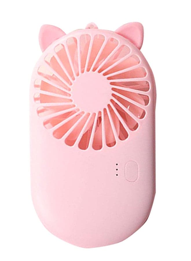 Mini Portable Adjustable Radiator Cute Pocket USB Rechargeable Fan Pink
