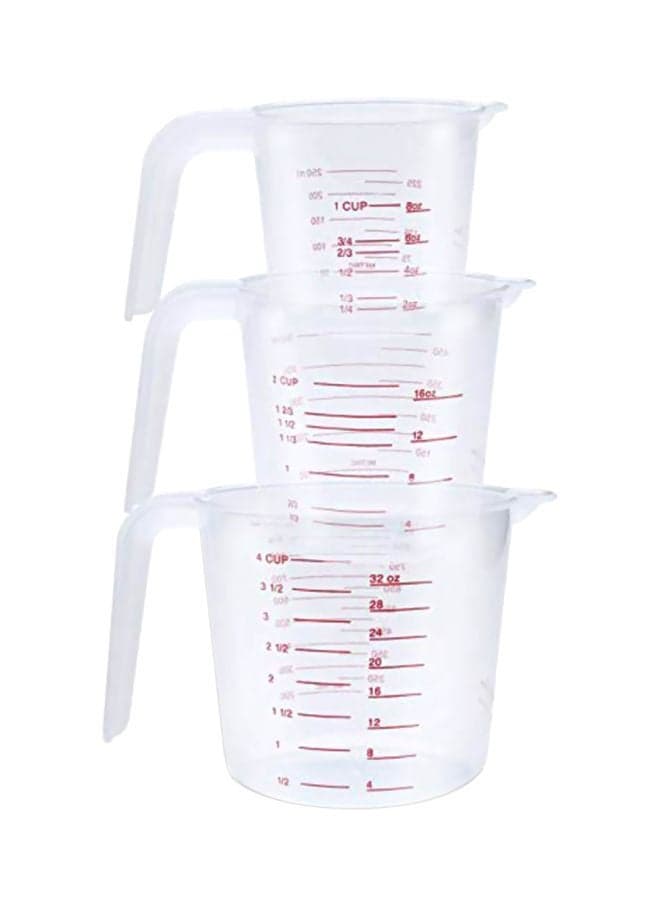 3-Piece Measuring Cup Set Clear