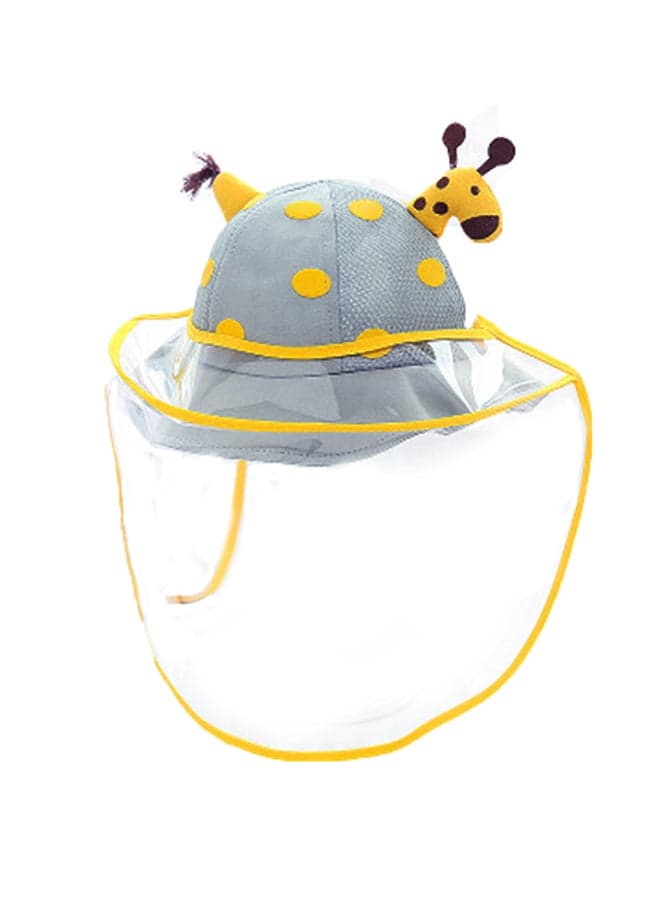 Giraffe Style Protective Hat With Face Shield yellow