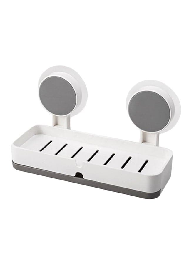 Soap Dish Holder White/Grey 20.8 x 7.8 x 12.5centimeter
