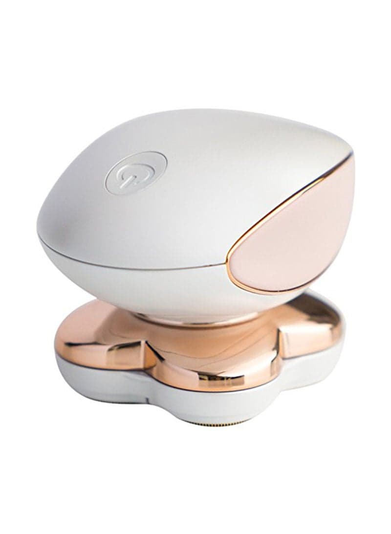 Painless Leg Hair Remover White/Gold 3.5 x 2.4 x 3.1inch