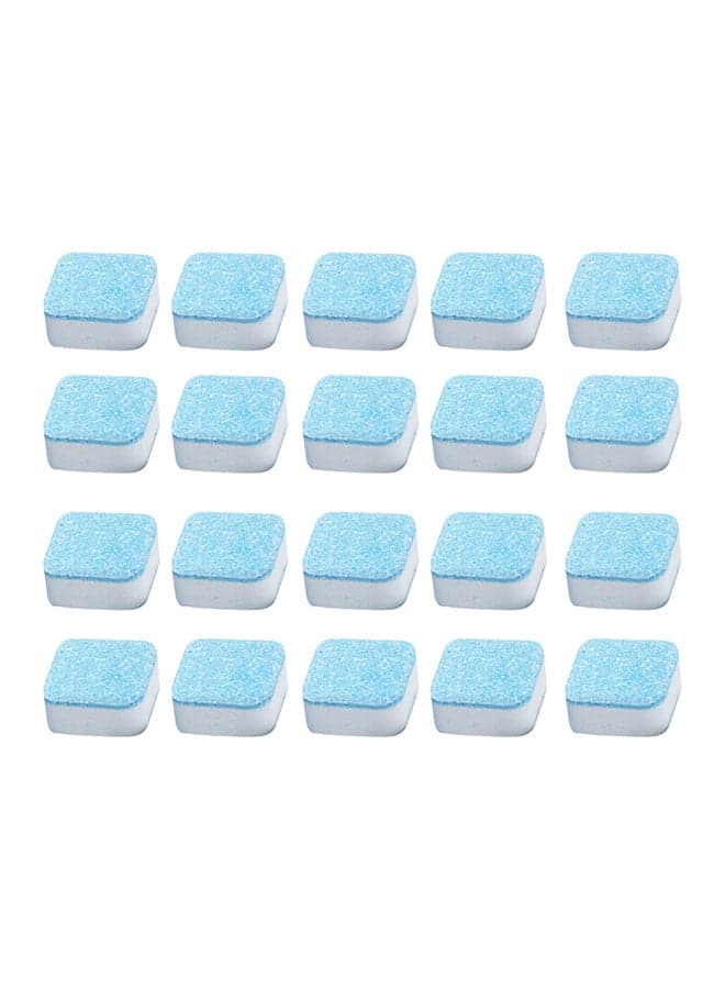 20-Piece Washing Machine Laundry Tablet Blue/White 12cm