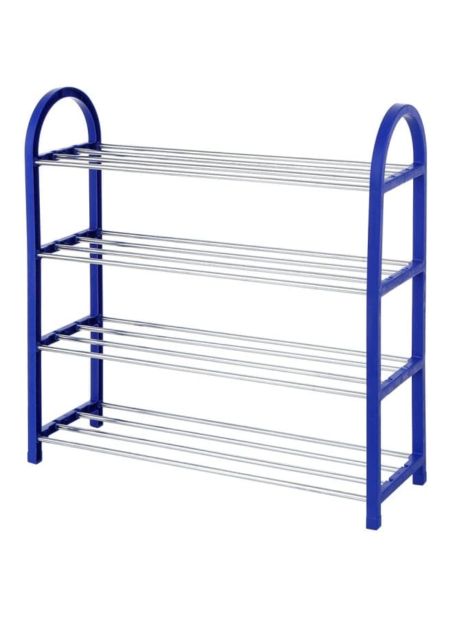 4-Tier Shoe Rack Blue/Silver 58x18x5cm