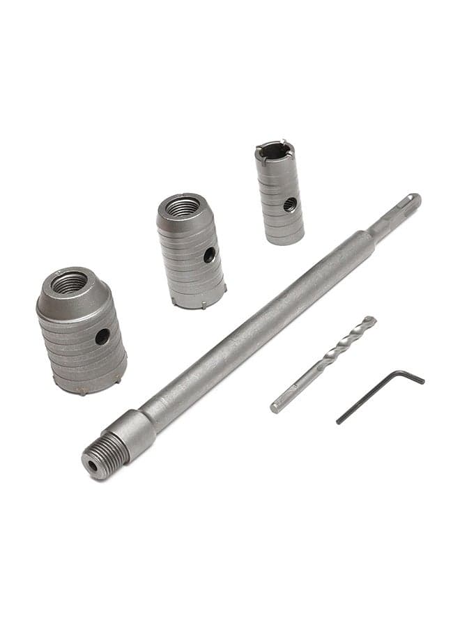 SDS Plus Shank Concrete Cement Stone Wall Hole Saw Drill Bit Set Silver