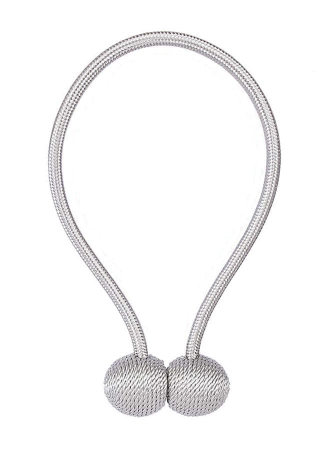 Magnetic Curtain Tie-Back Silver 15cm