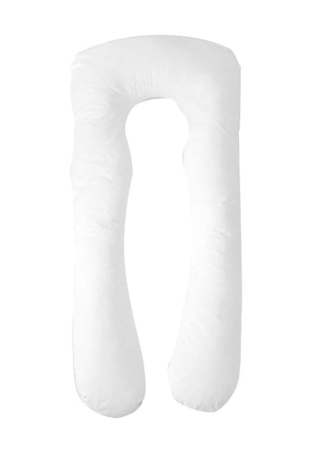 U-Shaped Extra Comfort Maternity Pillow Fabric White 70 x 130cm