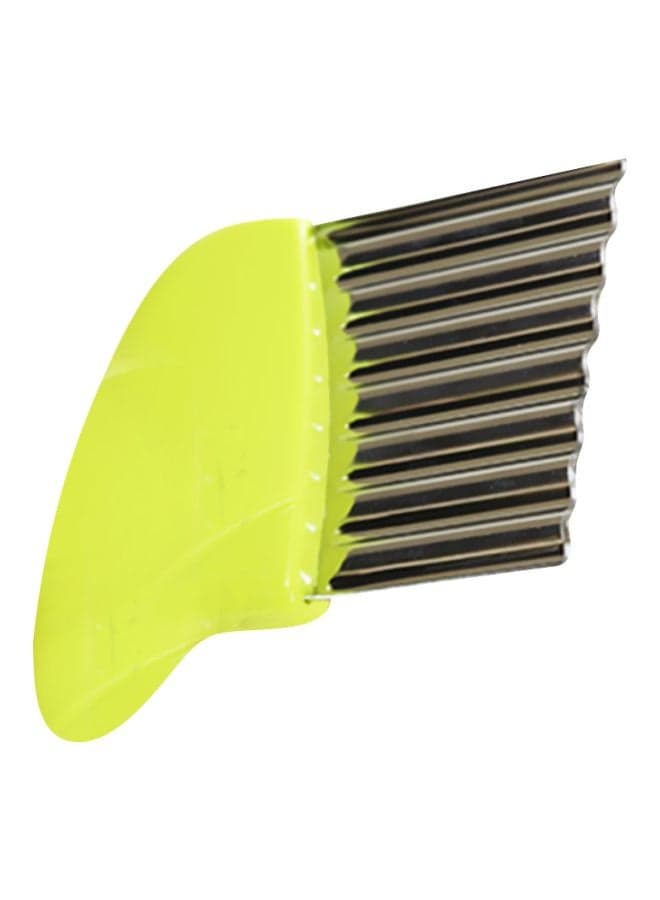 Wavy Vegetable Cutter Green/Silver 110x80mm