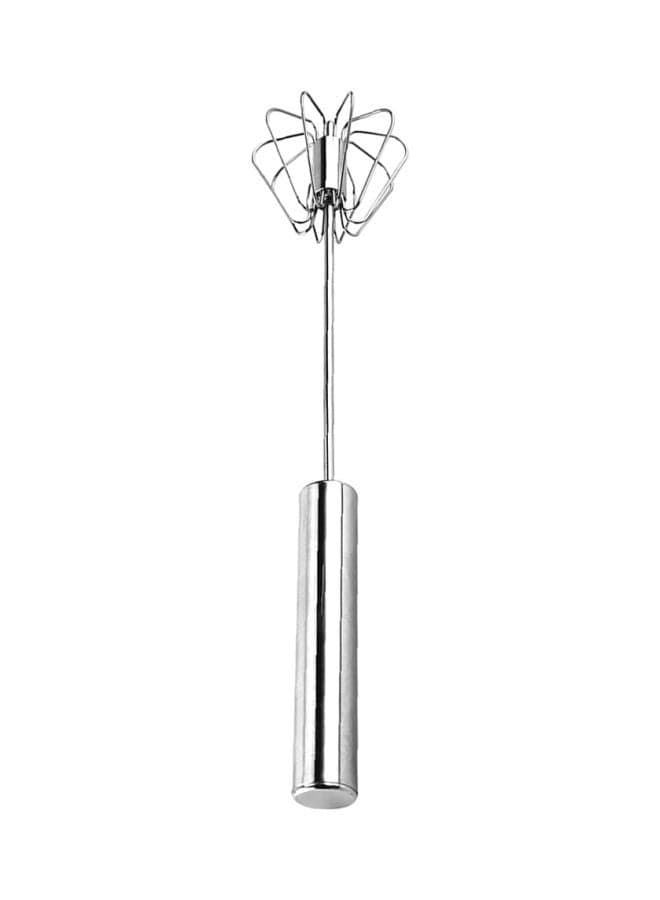 Hand Pressure Stainless Steel Beater Silver 26x5.5cm