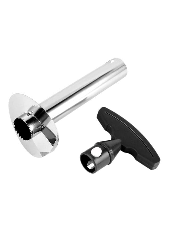 Stainless Steel Pineapple Corer Silver/Black