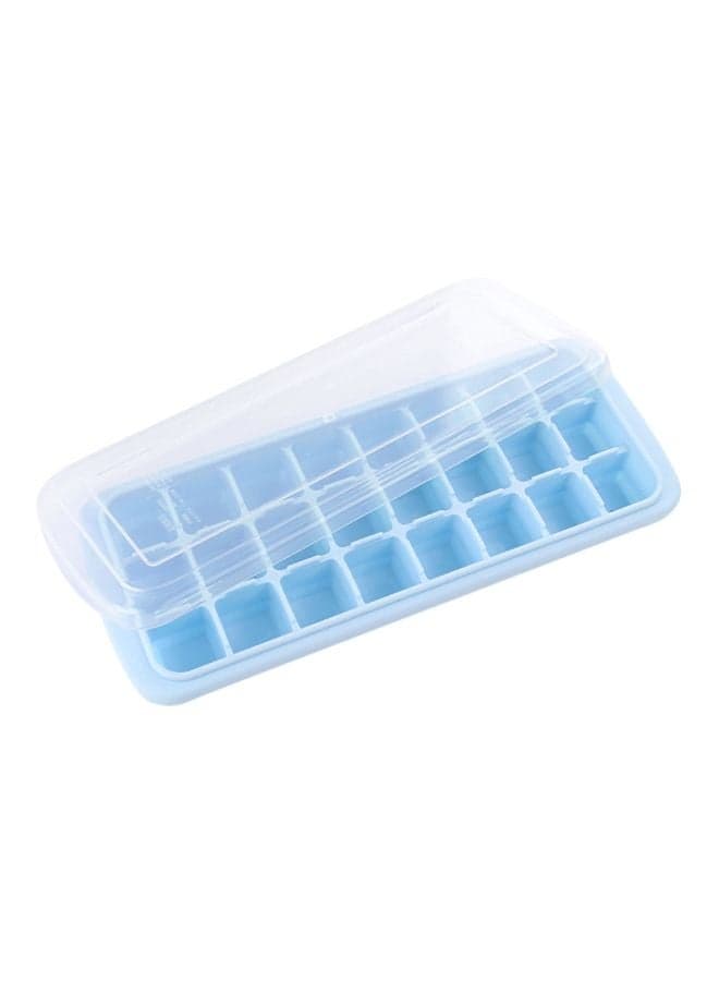 Ice Cube Tray With Lid Blue/Clear 26x3x12centimeter