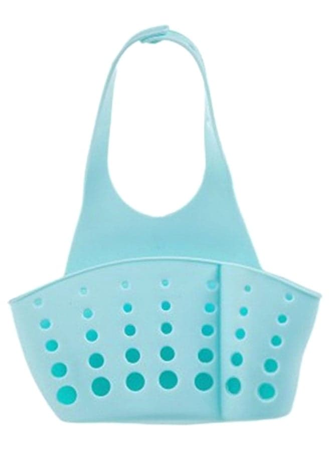 Adjustable Snap Button Sink Storage Basket Blue
