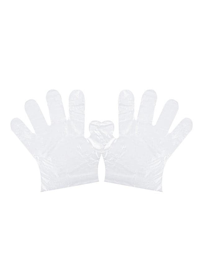 100-Piece Disposable Safety Gloves Clear 24 x 14 x 2cm