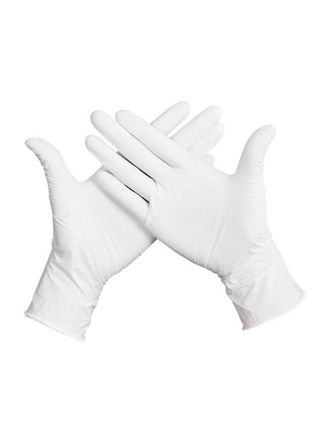 50-Piece Disposable Gloves White M