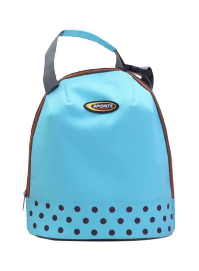 Insulated Lunch Bag Blue/Grey/Brown 26x23cm