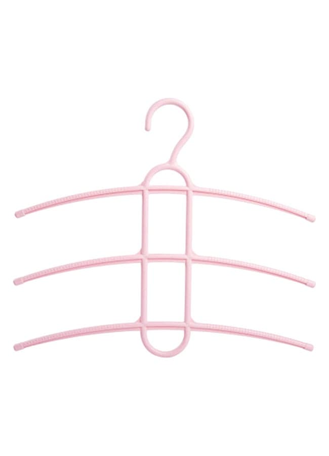 3-Layer Fish Bone Shaped Cloth Hanger Pink 40 x 35cm
