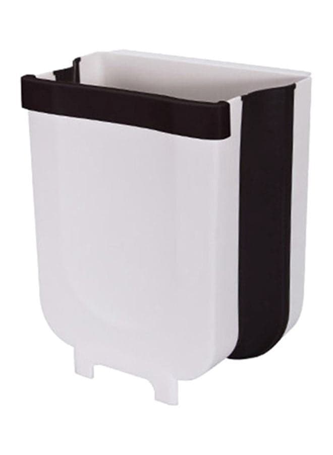 Hanging Plastic Trash Can White/Black