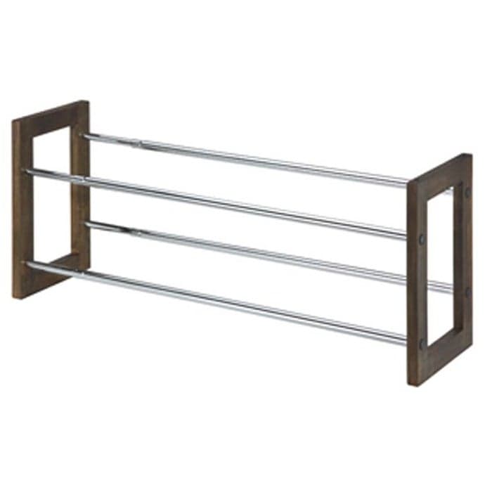 Expandable Rack Silver/Brown 65 x 21cm