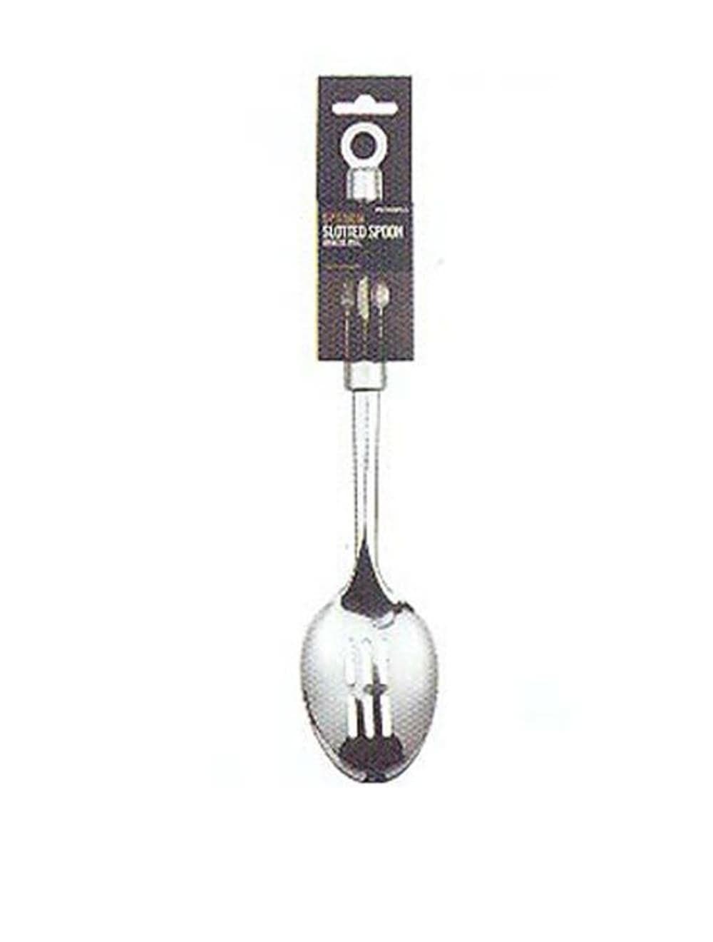 Solid Slotted Spoon Silver 32 x 8cm