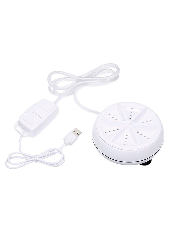 Rotating Ultrasonic Turbine Washer With USB Cable White