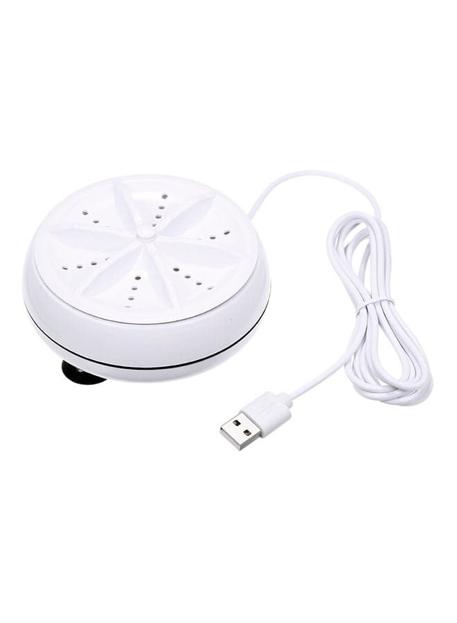 Rotating Ultrasonic Turbine Washer With USB Cable White