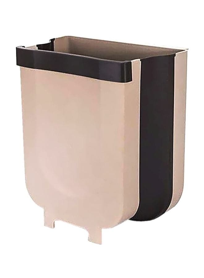 Kitchen Hanging Cabinet Door Trash Can Beige/Black 25.3x28.6x17.5cm