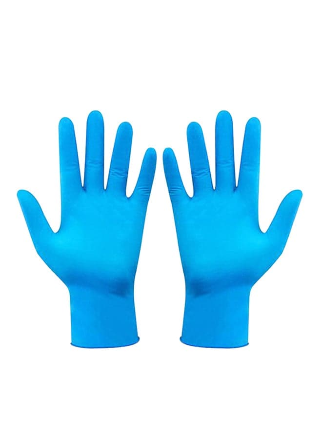 50-Piece Portable Waterproof Nitrile Gloves Blue 22 x 8 x 0.2cm