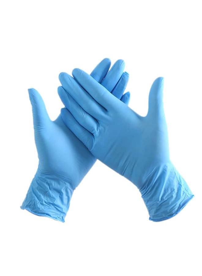 Pair Of 100 Industrial Nitrile Powder Free Disposable Gloves Light Blue M