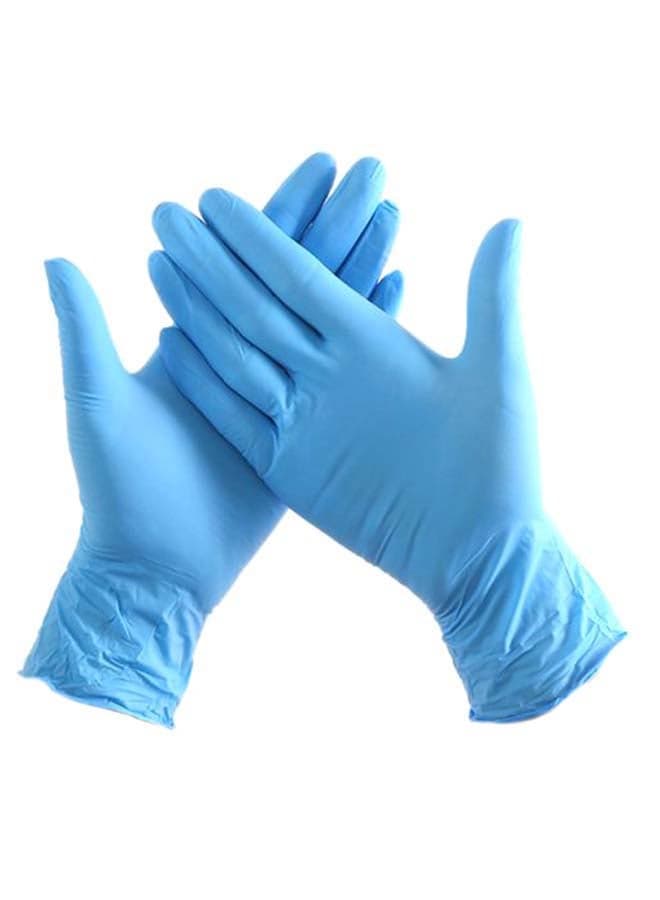 Pair Of 100 Industrial Nitrile Powder Free Disposable Gloves Light Blue S