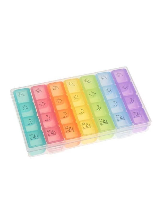 Weekly Prescription Medicine 28-Slot Case Pill Organizer
