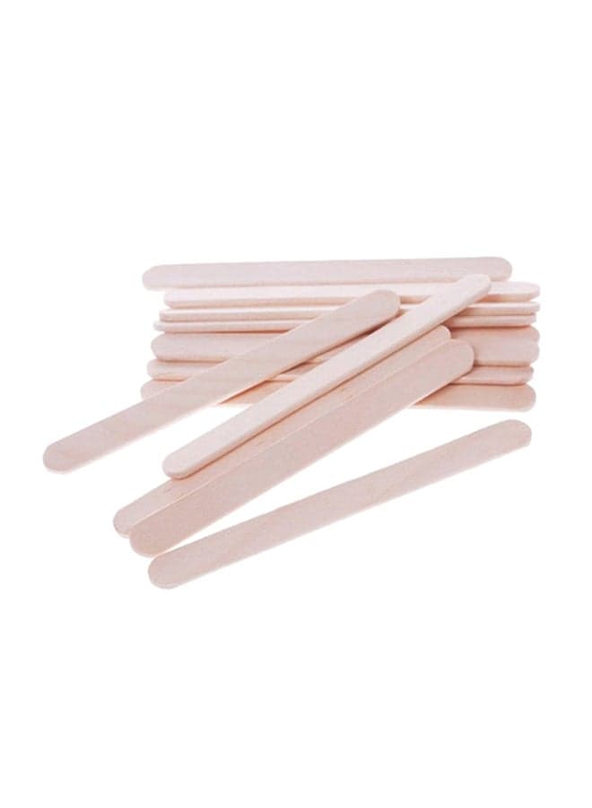 50-Piece Wooden Natural Ice Cream Stick Beige