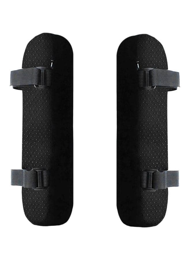 2-Piece Chair Armrest Pads Black 500x150x60mm