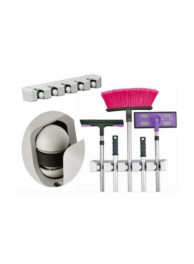 Mop And Broom Holder Wall Mount Grey 380grams